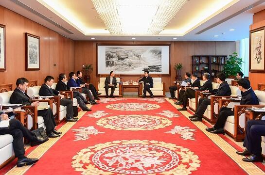 舒印彪鄧建玲會見中國能建董事長汪建平、總經(jīng)理丁焰章