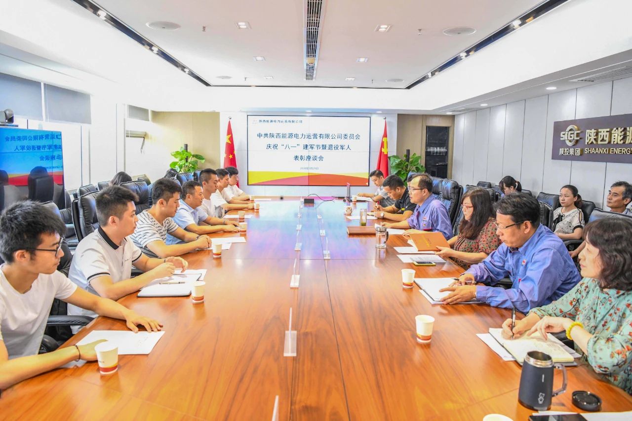 陜投集團電力運營公司召開慶?！鞍艘弧苯ㄜ姽?jié)暨退役軍人表彰座談會