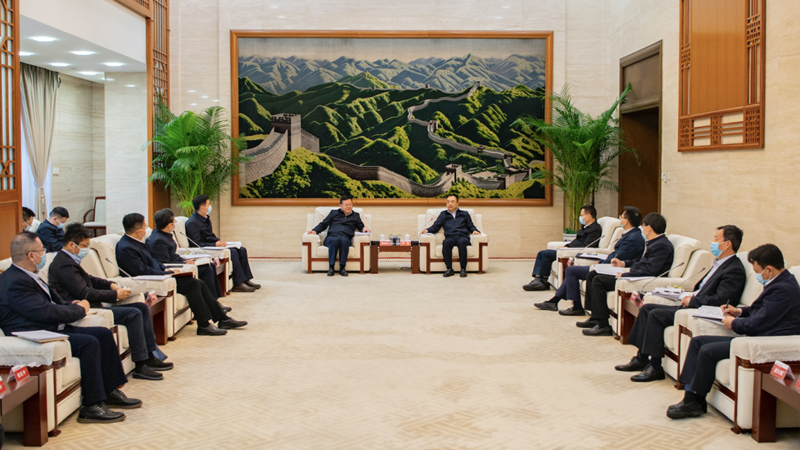 鄒磊寇偉會(huì)見(jiàn)中國(guó)南水北調(diào)集團(tuán)董事長(zhǎng)蔣旭光、總經(jīng)理張宗言