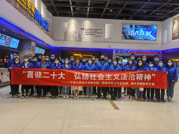 烏海供電公司多家黨支部聯(lián)合開展“喜迎二十大，弘揚社會主義法治精神”主題觀影活動