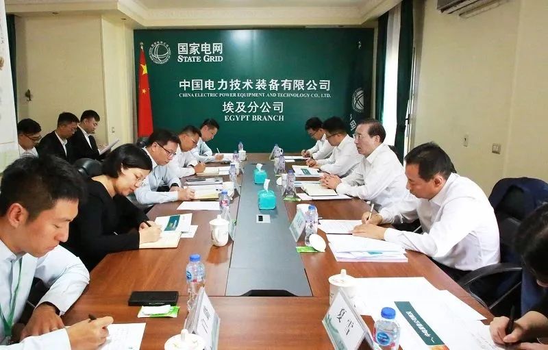 辛保安調(diào)研國(guó)網(wǎng)駐非辦、中電裝備埃及分公司