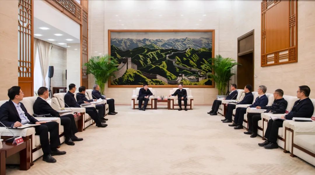 大唐集團(tuán)董事長(zhǎng)、黨組書鄒磊與國家電網(wǎng)董事長(zhǎng)、黨組書記張智剛會(huì)談