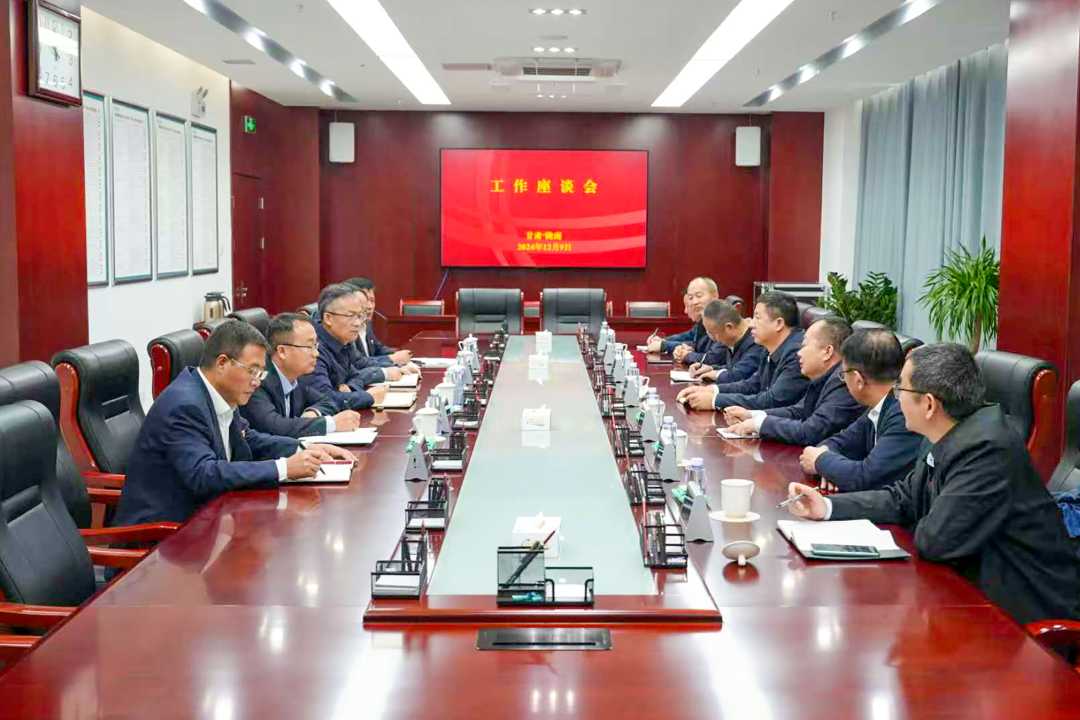 大唐甘肅公司黨委書記王建偉與國網(wǎng)隴南電力公司總經(jīng)理、黨委副書記王建眾會(huì)談