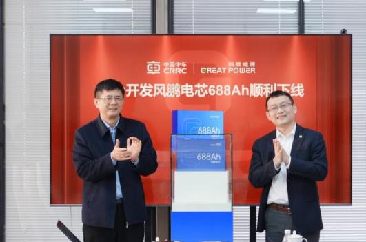中車×鵬輝聯(lián)合開發(fā)風鵬電芯688Ah順利下線，儲